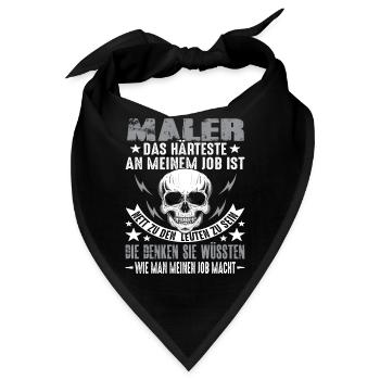 Maler Malermeister Maler Lackierer Spruch - Bandana - Schwarz - Vorne