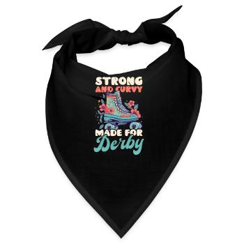Roller Derby Stark Und Kurvig Gemacht Für Derby - Bandana - Schwarz - Vorne
