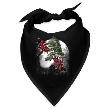 Drache Drachen Fabel Mittelalter Märchen Myth - Bandana - Schwarz - Vorne