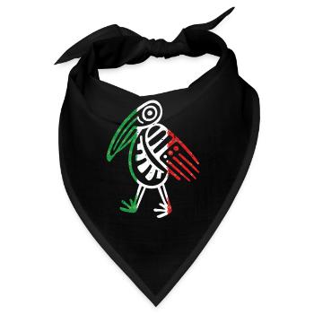 Aztekensymbol mexikanische Maya mexikanische Flagge Schuhschnabel - Bandana - Schwarz - Vorne