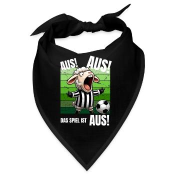 Fußball Fußballspieler Schiri Fußballplatz Lustig - Bandana - Schwarz - Vorne