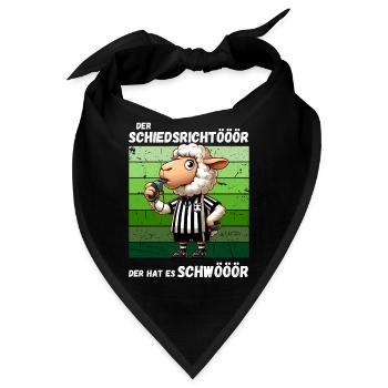 Fußball Elfmeter Fußballspieler Schiri Lustig - Bandana - Schwarz - Vorne