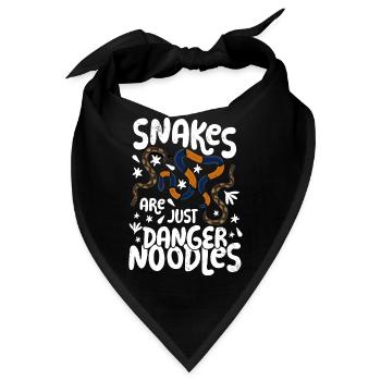 Snakes Are Just Danger Noodles Snakes Are Danger N - Bandana - Schwarz - Vorne