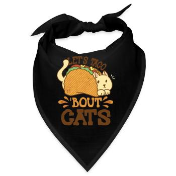 Let's Taco Bout Cats Catlover - Bandana - Schwarz - Vorne