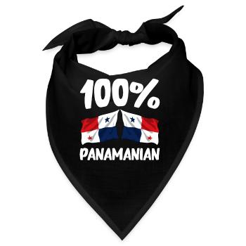 Panama Flagge Panamaisch Panama Fahne - Bandana - Schwarz - Vorne