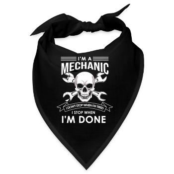 KFZ Mechaniker Mechatroniker Schrauber Sprüche - Bandana - Schwarz - Vorne