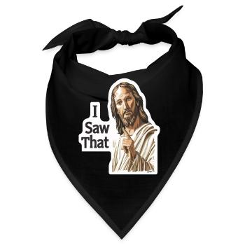 Jesus Warnung: Ich habe es gesehen - Bandana - Schwarz - Vorne