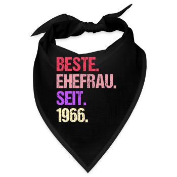Valentinstag Beste Ehefrau Seit 1966 - Bandana - Schwarz - Vorne