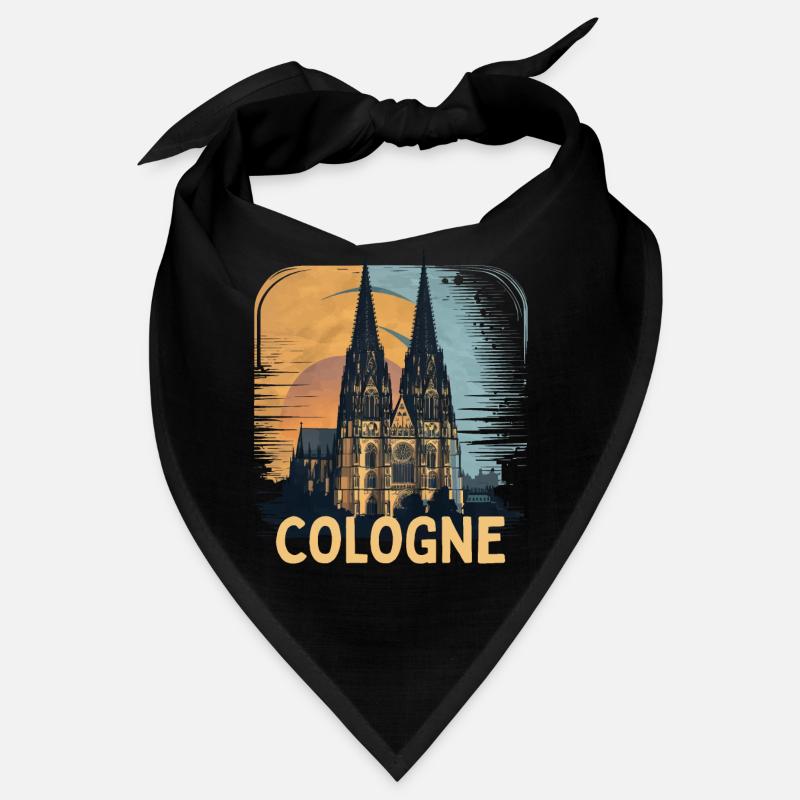 Kölner Dom Cologne Vintage Silhouette Köln Skyline Bandana