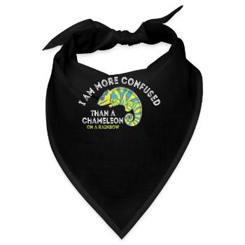 Ich Bin Verwirrter Als Ein Chamäleon - Bandana - Schwarz - Vorne