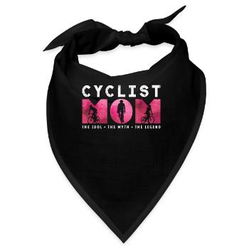 Cyclist Mom The Idol The Myth Loves Mountain - Bandana - Schwarz - Vorne