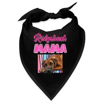 RIDGEBACK MAMA Rhodesian Ridgeback Hundemama - Bandana - Schwarz - Vorne