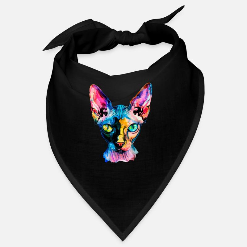 Sphynx illustration, funny sphynx cat Bandana