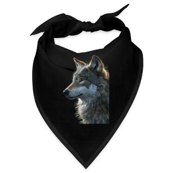 Wolf - Bandana - Schwarz - Vorne