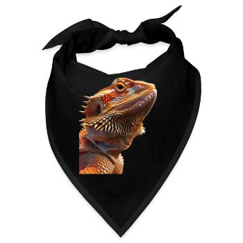 Bärtiger Drache - Bandana - Schwarz - Vorne