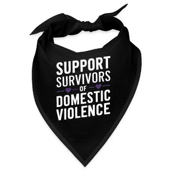 Sensibilisierung Für Häusliche Gewalt - Bandana - Schwarz - Vorne
