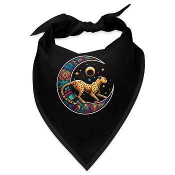 Gepard Stammes Moon - Bandana - Schwarz - Vorne