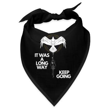 Keep going Nordisches Motivations Design - Bandana - Schwarz - Vorne