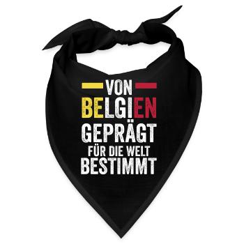 Belgier Belgisch Belgien - Bandana - Schwarz - Vorne