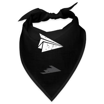 Papierflugzeug Origami Papierflugzeug Master - Bandana - Schwarz - Vorne