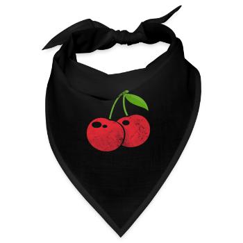 Kirsche - Bandana - Schwarz - Vorne