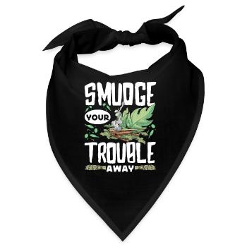 Smudge Sage Feather Spirituelle Smudging - Bandana - Schwarz - Vorne
