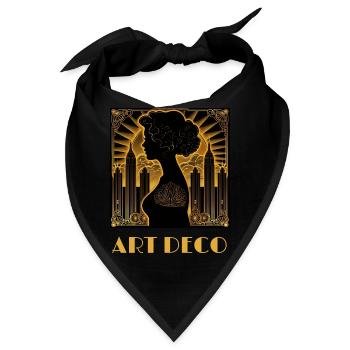 Art Deco - Bandana - Schwarz - Vorne