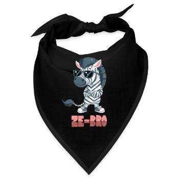 Zebra-Wortwitz - Bandana - Schwarz - Vorne