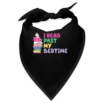 Ich Lese Nach Der Schlafenszeit Einhorn - Bandana - Schwarz - Vorne