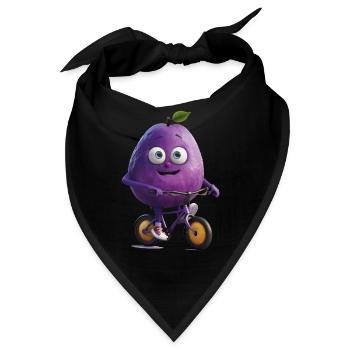 Pflaume Fahrrad - Bandana - Schwarz - Vorne