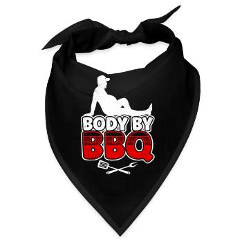 Grillfest Body by BBQ Fleischfresser Lustig - Bandana - Schwarz - Vorne