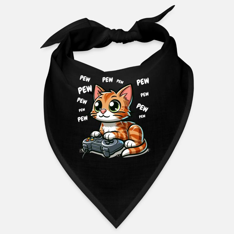 Video Game Gamer Gaming Cat Pew Computer Funny Bandana