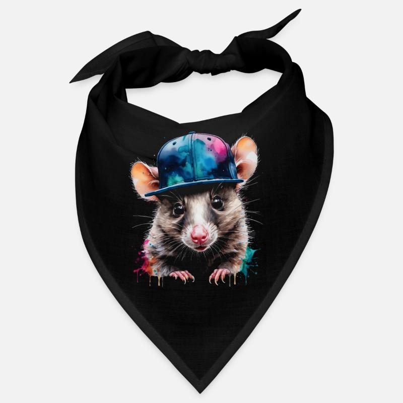 Opossum Snapback Cap Cool Tier Design Print Bandana