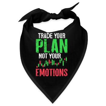 Handeln Sie Ihren Plan, nicht Ihre Emotionen lustig - Bandana - Schwarz - Vorne