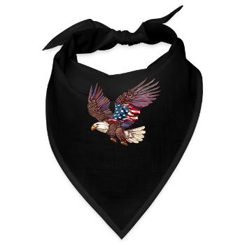 Eagle American Flag 4. Juli Eagle Gifts Kids - Bandana - Schwarz - Vorne