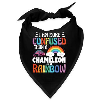 Ich Bin Verwirrter Als Ein Chamäleon - Bandana - Schwarz - Vorne