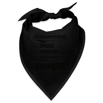 Bauherr Beziehungsstatus Bauherren Bauherr Hausbau - Bandana - Schwarz - Vorne