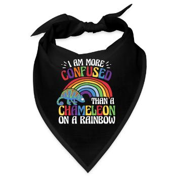 Ich Bin Verwirrter Als Ein Chamäleon - Bandana - Schwarz - Vorne