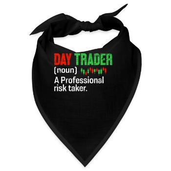 Daytrader Lustige Definition Candlestick - Bandana - Schwarz - Vorne