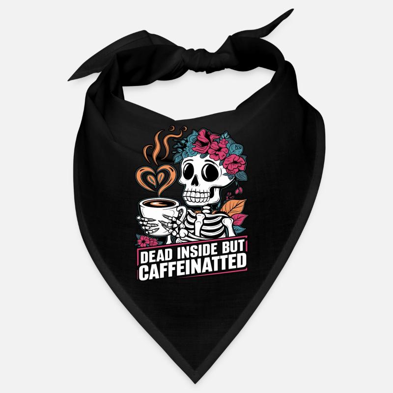 Drôle de café caféine squelette dire Bandana