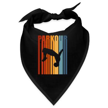 Parkour Parkur Parcur Sport Geschenk - Bandana - Schwarz - Vorne