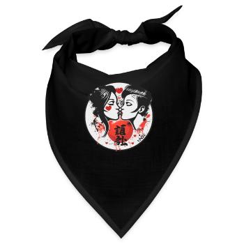 Liebe der Herzen und Liebende - Bandana - Schwarz - Vorne