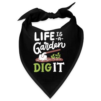 Garten Gartenarbeit - Bandana - Schwarz - Vorne
