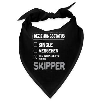 Skipper Beziehungsstatus Skipper Segeln Segler - Bandana - Schwarz - Vorne