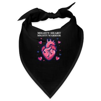 CHD-Bewusstsein Mächtiges Herz, mächtiger Krieger - Bandana - Schwarz - Vorne