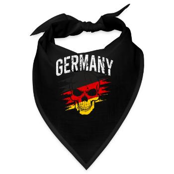 Deutschland Deutscher Deutsch GER Almanya Alemania - Bandana - Schwarz - Vorne