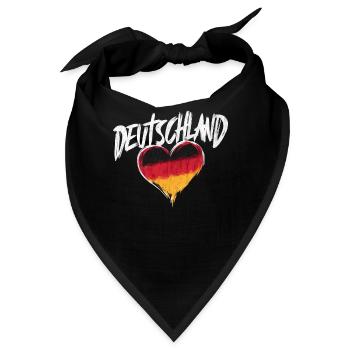 Deutschland Deutscher Deutsch GER Almanya Alemania - Bandana - Schwarz - Vorne