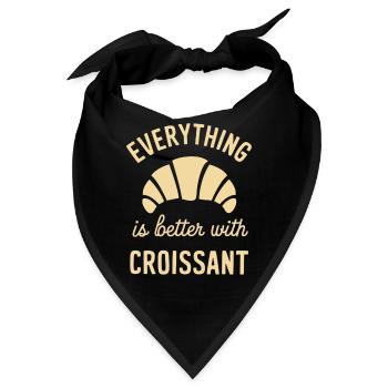 Alles Ist Besser Mit Croissant - Bandana - Schwarz - Vorne