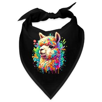Alpaka - Bandana - Schwarz - Vorne