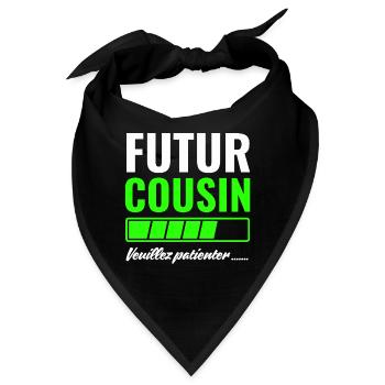 Zukünftiger Cousin, bitte warten - Bandana - Schwarz - Vorne